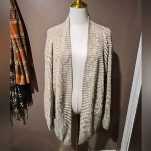 Faded Glory Oatmeal Knit Cardigan